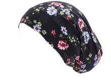 Load image into Gallery viewer, soft floral satin lined Chemo Beanie
