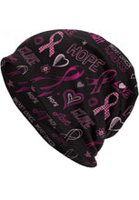 Load image into Gallery viewer, Hope breast cancer awareness beanie hat
