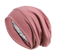 Load image into Gallery viewer, Silky Satin Lined Ultra Soft Chemo Beanie Slouchy Beanie Hat | Warrior Sisters
