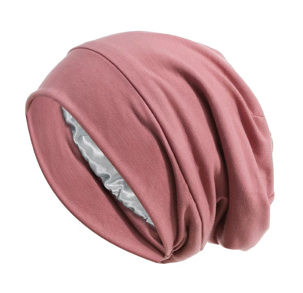Silky Satin Lined Chemo Beanie Ultra Soft Slouchy Beanie Hat  display picture 1