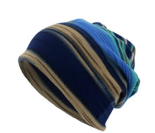 Load image into Gallery viewer, sea stripped super soft chemo beanie
