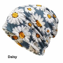 Load image into Gallery viewer, Ultra Soft Slouchy Floral Beanie Hat Chemotherapy Hat | Warrior Sisters
