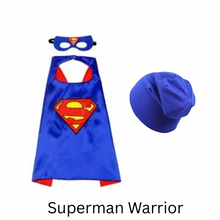 Load image into Gallery viewer, Children Cancer Superhero Cape and Beanie Hat Set Cancer Gift Kids Superhero Chemo Beanie and Cape Set Child Chemotherapy Gift
