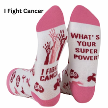 Load image into Gallery viewer, Inspirational Socks for Cancer Warriors
