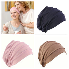 Load image into Gallery viewer, pleated cotton chemo beanie
