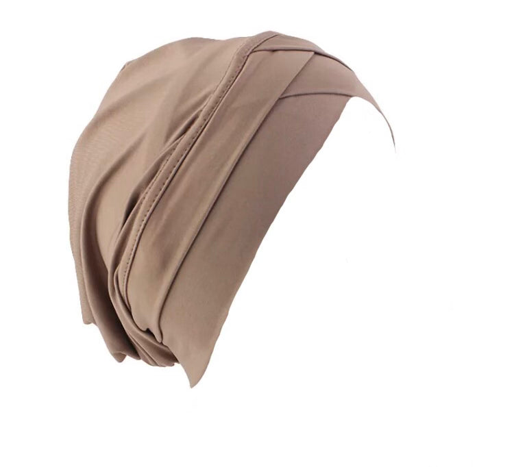 khaki cross chemo beanie