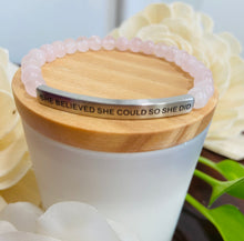 Load image into Gallery viewer, Inspirational Engraved Breast Cancer Bracelet | Warrior Sisters
